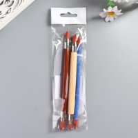 Инструменты для моделирования и придания формы набор 3 шт с резиновыми наконечниками 16 см Инструменты для моделирования и придания формы набор 3 шт с резиновыми наконечниками 16 см