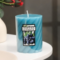 Свеча-цилиндр ароматическая витая "Черника", 7,5х10 см Свеча-цилиндр ароматическая витая "Черника", 7,5х10 см