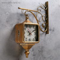 Часы настенные двусторонние, на подвесе "Уличный фонарь", плавный ход, 40 х 31 см Часы настенные двусторонние, на подвесе "Уличный фонарь", плавный ход, 40 х 31 см