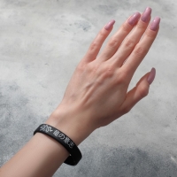 Силиконовый браслет «Дракон» японский, цвет чёрно-белый Силиконовый браслет «Дракон» японский, цвет чёрно-белый