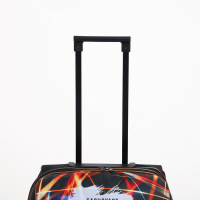 Чемодан малый 37 л (S) с сумкой, отдел на молнии, с расширением, цвет чёрный