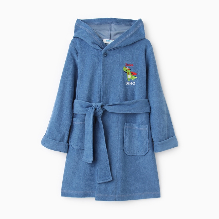 Халат для мальчика, цвет темно-голубой, рост 116 см Халат для мальчика, цвет темно-голубой, рост 116 см