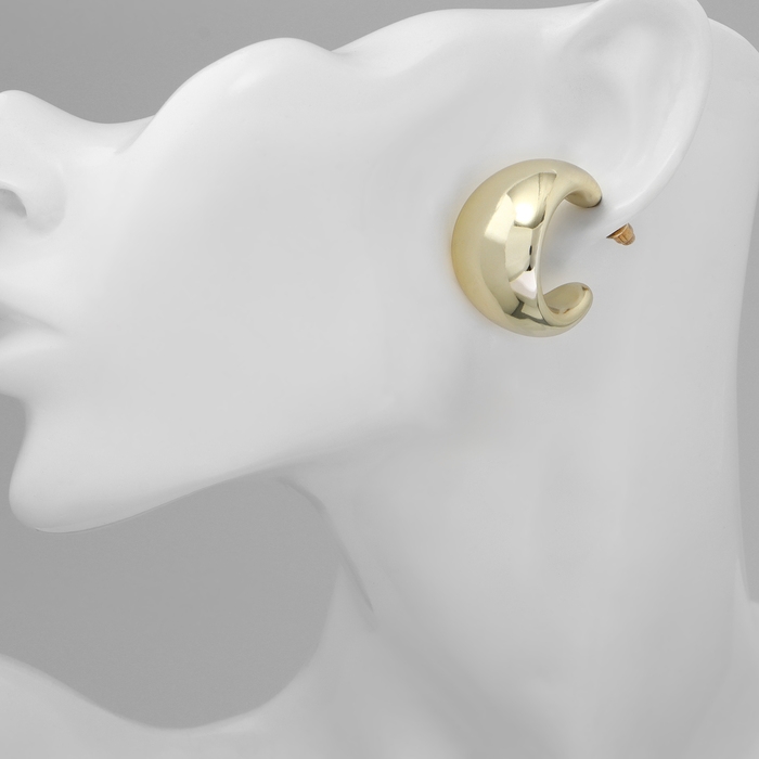 Серьги пластик &laquo;Круг&raquo; гало мини, цвет золото