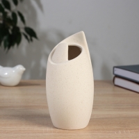 Керамическая ваза декоративная настольная &laquo;Уилстон&raquo;, для цветов, сухоцветов, d-4.5см, 17&times;9.5 см, бежевый