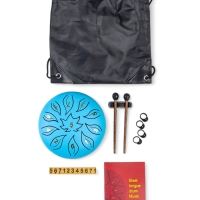 Глюкофон - музыкальный инструмент, цветок синий, 11 лепестков, 18 х 18 х 11 см