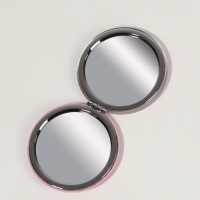 Зеркало складное &laquo;Цветы&raquo;, d = 7,2 см, с увеличением, цвет розовый