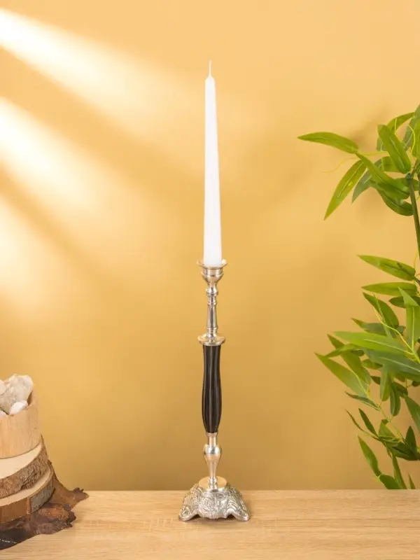 Подсвечник &laquo;Пьедестал&raquo;, латунь, смола, 8.5&times;8.5&times;33 см