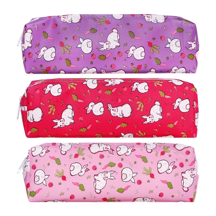 Пенал школьный &laquo;Кролики&raquo;, на молнии, МИКС