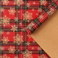 Бумага упаковочная крафтовая &laquo;Новогодняя&raquo;, 50 х 70 см