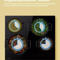 Электрическая варочная панель CEH611, 4 конфорки, расширение