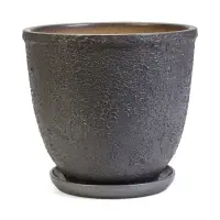 Горшок цветочный с поддоном 7,5 л, керамика "Шагрень" (М)