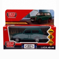 Машина металлическая &laquo;LADA 4x4&raquo;, открываются двери, багажник, инерция, 12 см, зелёный
