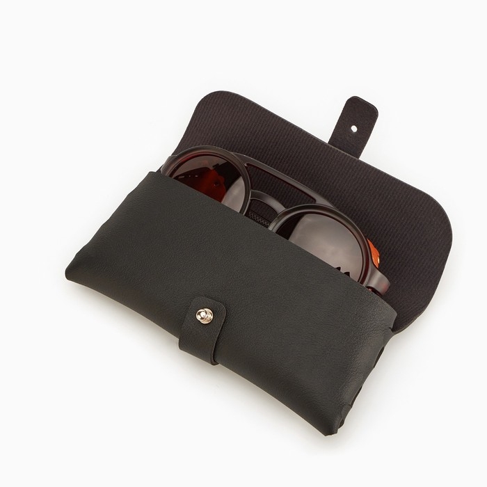 Очки солнечные круглые, uv 400, кожаные шторки, дужка 14.1 см, ширина 12.1 см, линза 5.2 х 5 см, кор