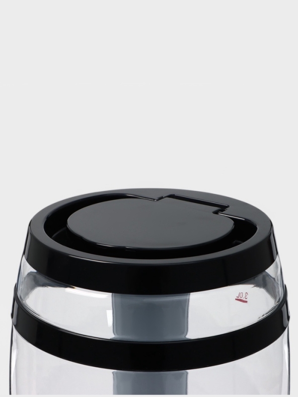 Пивной бочонок &laquo;Банный&raquo;, 3 л, ёмкость для льда, подсветка, пластик, чёрный