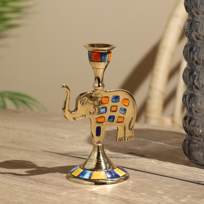 Подсвечник Подсвечник "Слон" 15 см, латунь