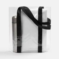 Шопер Clear Fest, ver.2, прозрачный с черными ручками