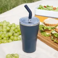 Термостакан Sapporo без логотипа, темно-синий