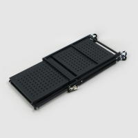 Стеллаж складной на колесах, 2 полки, 71,5&times;34&times;55, цвет чёрный матовый