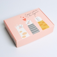 Коробка подарочная складная, упаковка, &laquo;Лапки&raquo;, 21 х 15 х 5 см