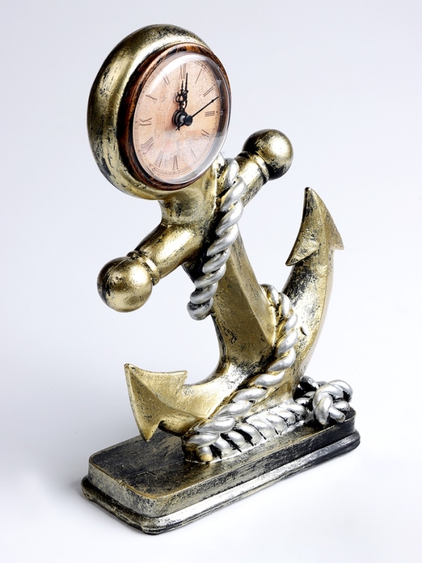 Часы настольные интерьерные &laquo;Якорь&raquo;, на батарейках, 18&times;7&times;27 см, d-8 см