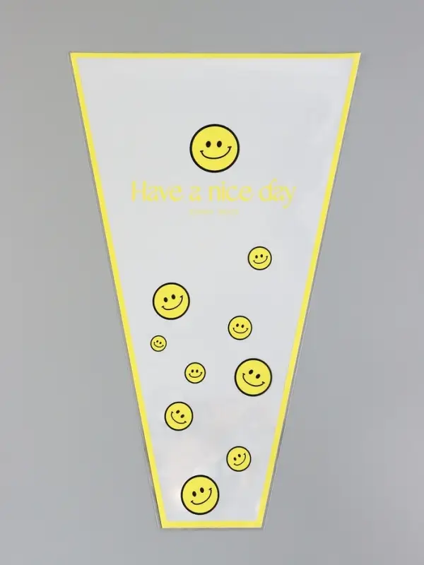 Пакет цветочный Конус, белый, 28&times;9&times;44 см&plusmn;1 см