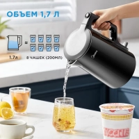 Чайник электрический MK-8065, 1.7 л, черный