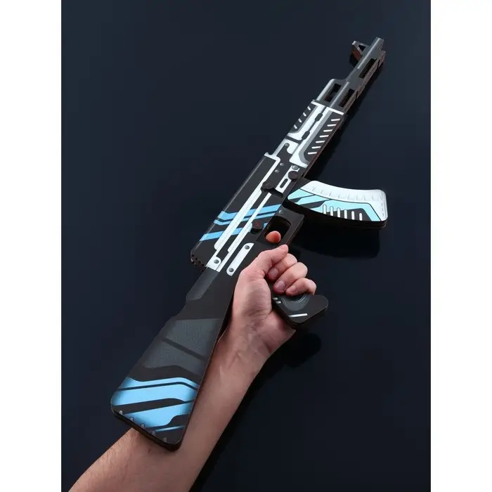 Набор сувенирное оружие &laquo;Геометрия&raquo;, автомат, пистолет, нож охотничий, 3 шт