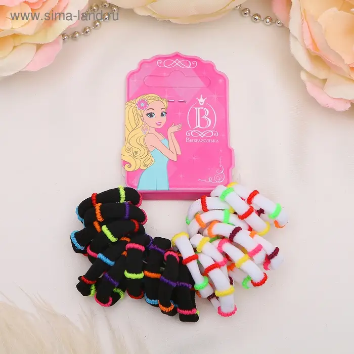Резинка для волос "Махрушка" (набор 20 шт) цветной обруч