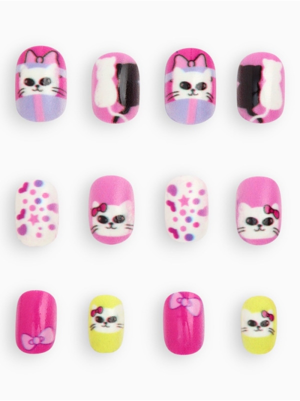 Детские накладные ногти Детские накладные ногти "Мягкие лапки"", 12 шт