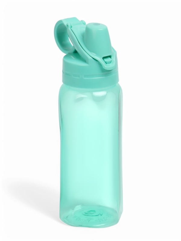 Бутылка для воды спортивная прозрачная, 450 мл, 20 х 8 см, бирюзовая