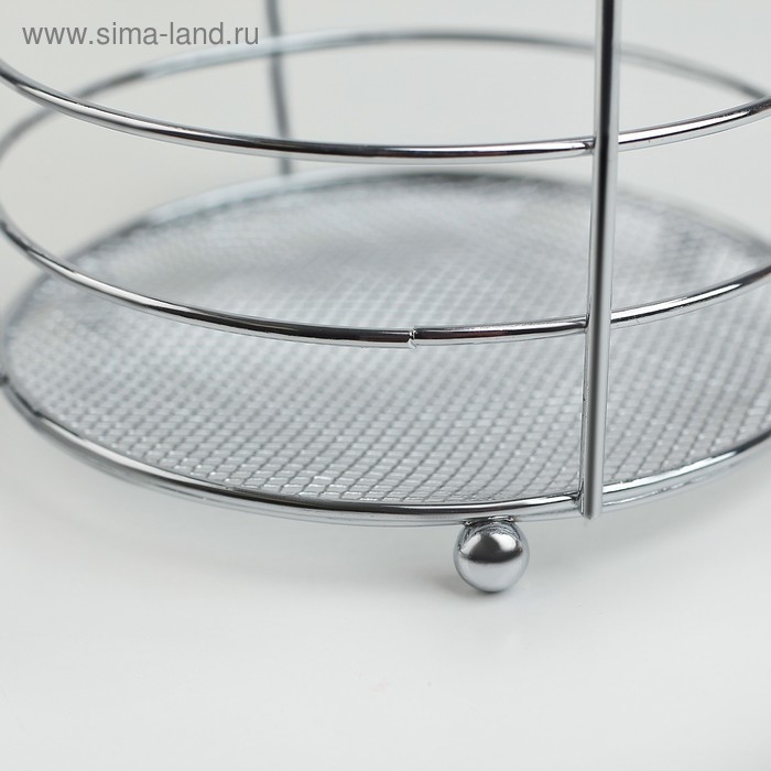 Сушилка для столовых приборов Доляна, 10&times;10&times;18 см, цвет хром