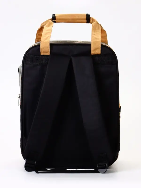 Рюкзак-переноска для кошек и собак, 30 х 21 х 41 см, серо-жёлтый