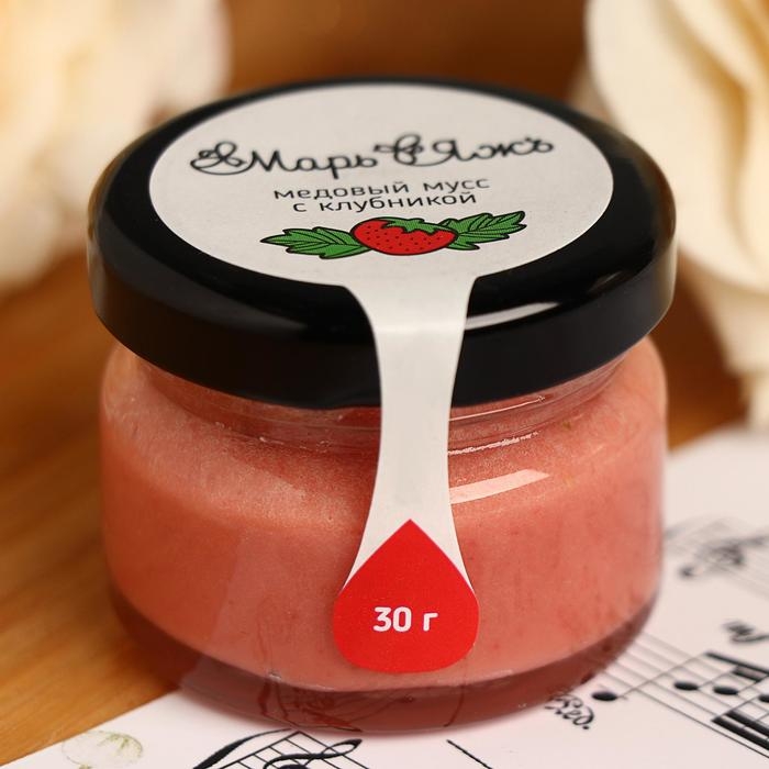 Медовый мусс «Марь&Яжъ», с клубникой, 30 г Медовый мусс «Марь&Яжъ», с клубникой, 30 г