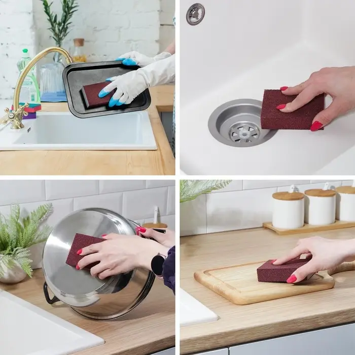 Губка для посуды Raccoon &laquo;Чудо-губка&raquo;, чистящая, 10&times;7&times;2.5 см