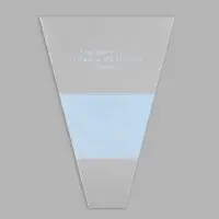 Пакет конус для цветов, с нетканым материалом, 26+7&times;37 см, голубой