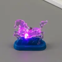 Фонарик брелок для ключей на кольце &laquo;Лошадь в горах&raquo;, мигает, 6.5&times;2.5&times;6.2 см, МИКС