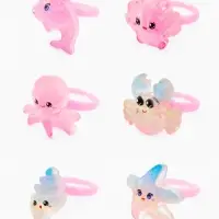 Кольцо &laquo;Выбражулька&raquo; морские жители, форма МИКС, цветное, безразмерное