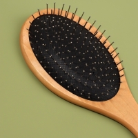 Расчёска массажная «Натурель», 8,2 × 23,3 см, цвет «светлое дерево»/чёрный Расчёска массажная «Натурель», 8,2 × 23,3 см, цвет «светлое дерево»/чёрный