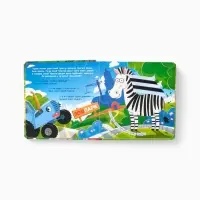 Тактильная книжка "Дружный зоопарк", Синий трактор