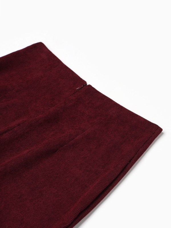 Юбка с разрезом женская, MINAKU, цвет бордовый, размер 50