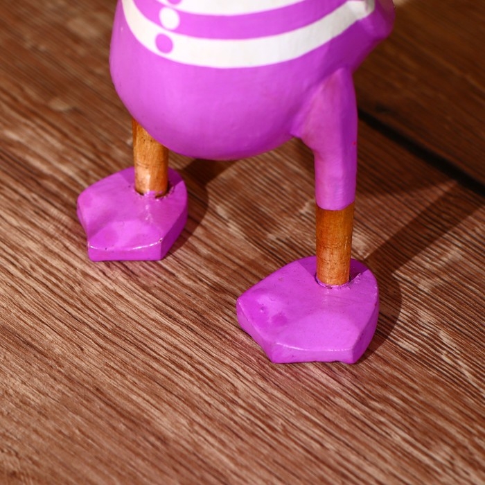 Сувенир "Утка в сиреневом" дерево 25 см