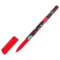 Ручка шариковая маслянная 0,7мм, корпус софттач с рисунком "Vinson" синяя