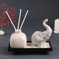 Диффузор керамика "Слон" аромапалочки 3 шт 9,5х20х16 см