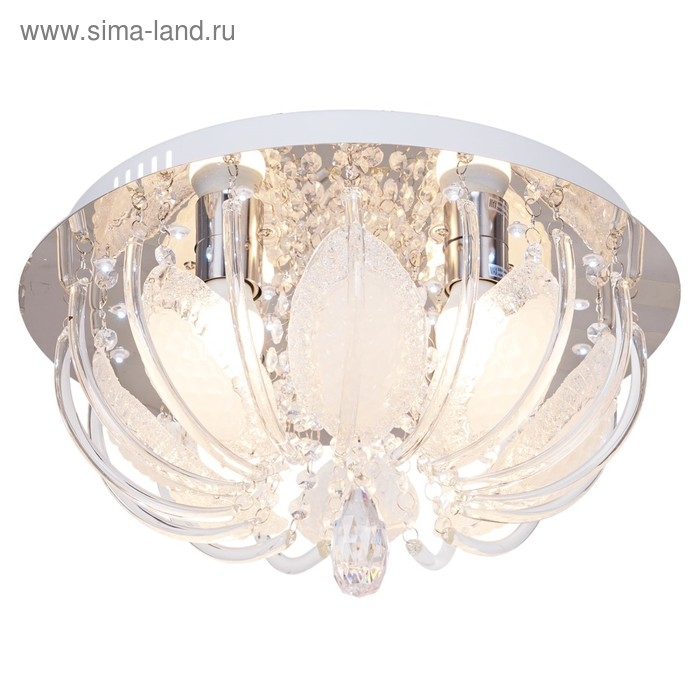 Люстра с ПДУ "Жасмин" 4x40Вт E27 хром 40х40х22 см.