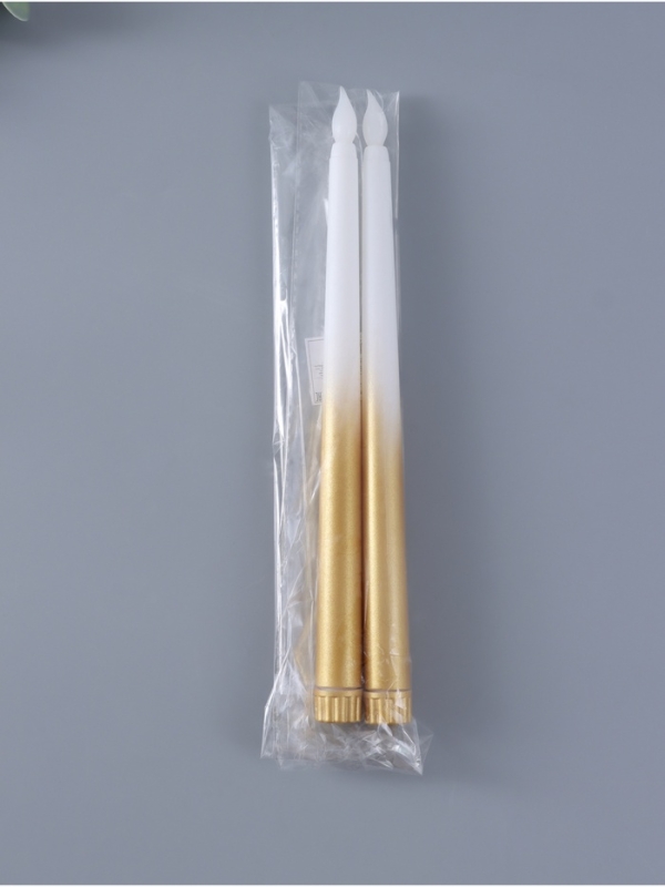 Ночник свеча Ночник свеча "Нежность" набор 2 шт LED 2xААА серебро/золото 2х2х27,5см