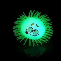 Мяч детский резиновый ёжка &laquo;Филя&raquo;, резиновый, световой, цвета МИКС