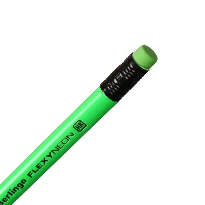 Карандаш чернографитный Berlingo &laquo;Flexy Neon&raquo;, HB, с ластиком, заточенный, пластиковый, ассорти