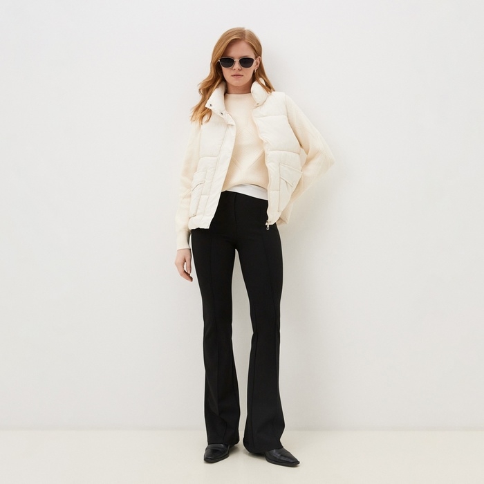 Жилет женский с воротником MIST, р.42, молочный Жилет женский с воротником MIST, р.42, молочный