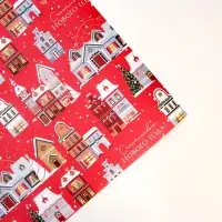 Бумага упаковочная крафтовая &laquo;Снежный город&raquo;, 50 х 70 см