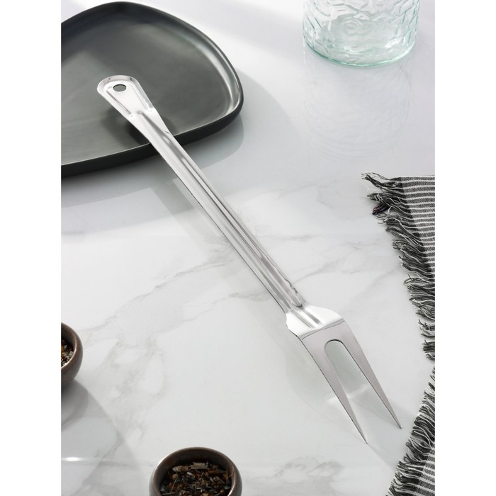 Вилка для мяса из нержавеющей стали Доляна &laquo;Индия&raquo;, 46,7&times;4 см, толщина 1,45 мм